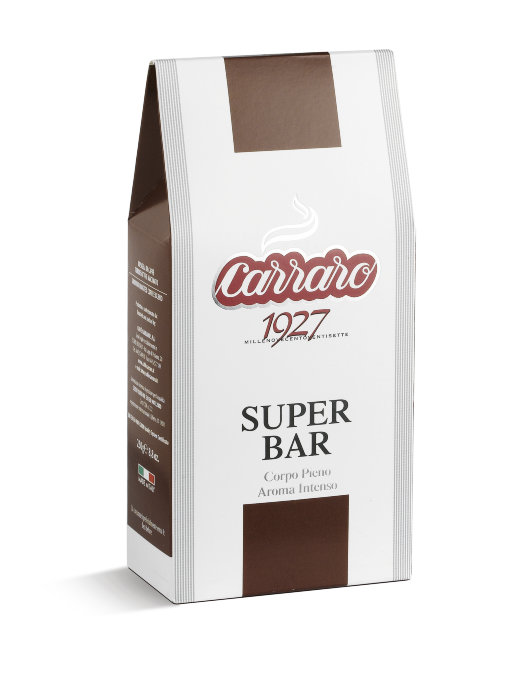 Кофе молотый Carraro Super Bar пачка картон 250гр