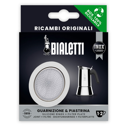 Набор для стальной кофеварки Bialetti на 1-2 порции (1 уплотнение и сито)