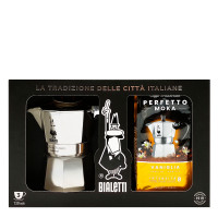Подарочный набор Bialetti Moka Express на 3 порции 130мл + кофе молотый Bialetti Vanigllia 250гр