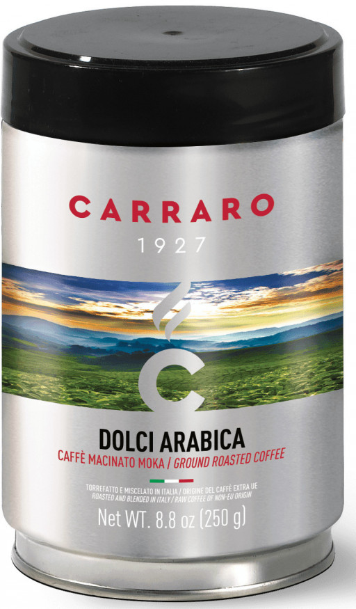 Кофе молотый Carraro Dolci Arabica банка 250 гр