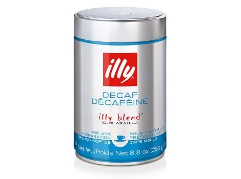Кофе молотый illy Decaffeinato (без кофеина) банка 250гр