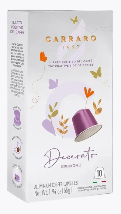 Кофе в капсулах Carraro Decerato Alu стандарт Nespresso - 10шт
