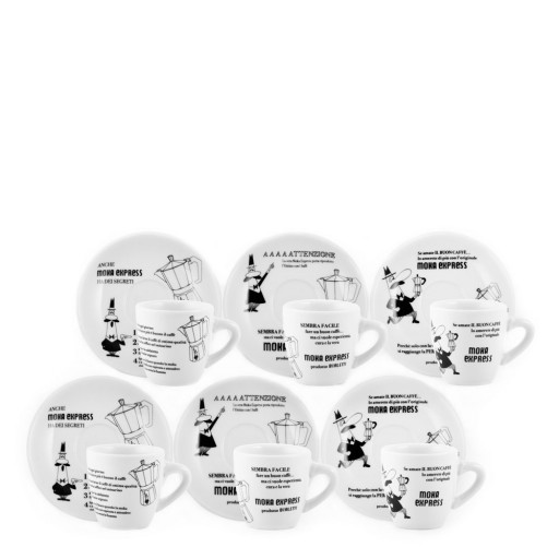 Набор Bialetti Moka Carosello 6 кофейных пар 80мл