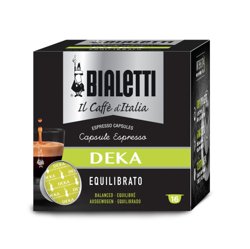 Капсулы Bialetti Deka Equilibrato (без кофеина 16 капсул) для кофемашин Bialetti