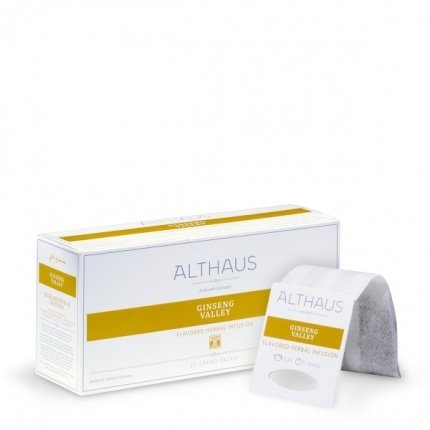 Чай травяной Althaus Ginseng Valley (Женьшеневая Долина) пакетики на чайник 20шт