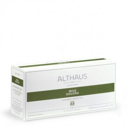 Чай зеленый листовой Althaus Milk Oolong (Молочный Улун) пакетики на чайник 20шт