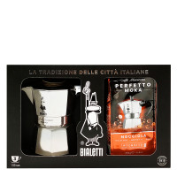Уценка Подарочный набор Bialetti Moka Express на 3 порции 130мл + кофе молотый Bialetti Nocciola 250гр