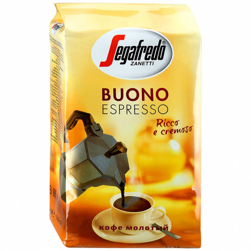 Кофе молотый Segafredo Buono Espresso пачка 250гр