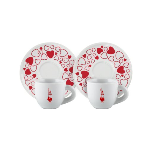 Набор Bialetti Moka Cuore Сердце 2 кофейные пары 80мл