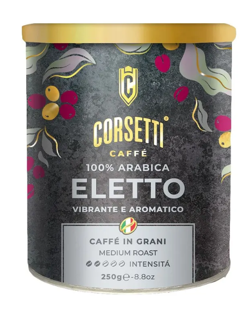 Кофе в зернах Corsetti Eletto, арабика 100%, 250 гр