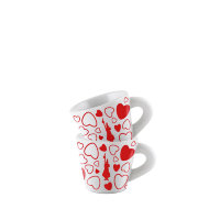 Набор 2 чашки с блюдцами Espresso Cuore 60мл